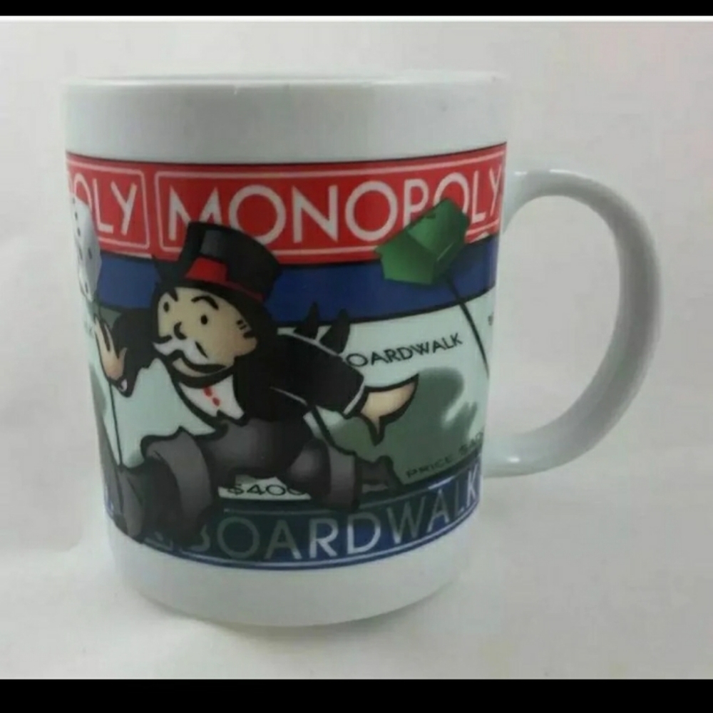 Monopoly Boardwalk Game Coffee Tea Mug Cup Hasbro